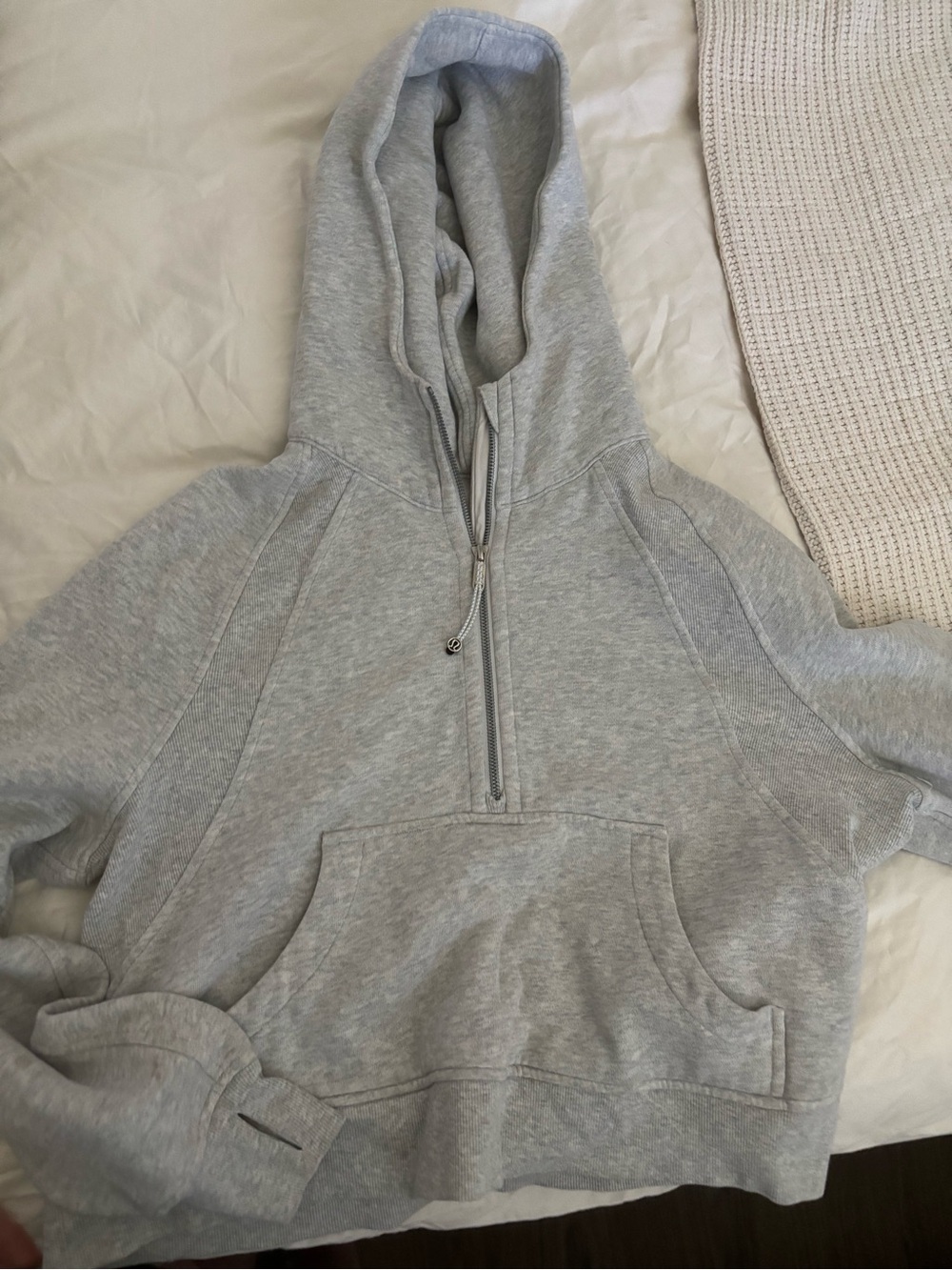 Lululemon Grey Scuba Half Zip Hoodie